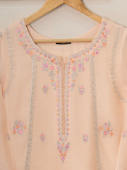 3 Piece - Pure Cotton Net Embroidered Suit S111304