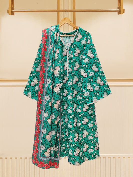 (Unstitched) 3 Piece - Pure Printed Cambric Suit FF2126