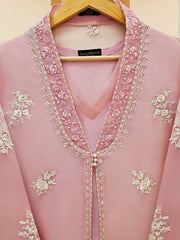 2 Piece - Pure Organza Embroidered Suit S109470