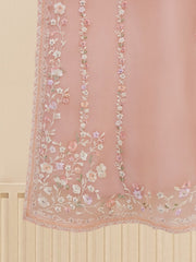 3 Piece - Pure Organza Embroidered Suit S109448