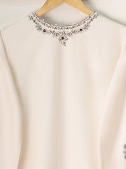 2 Piece- Pure Silk Net Embroidered Suit S111231
