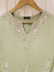 2 Piece - Pure Chiffon Embroidered Suit S111428