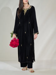 Embroidered Velvet Shirt S110365