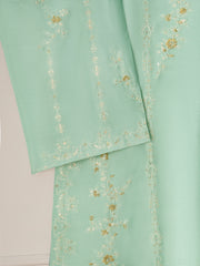 3 Piece- Pure Khaddi Silk Embroidered Suit S111239