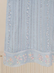 3 Piece - Embroidered Chiffon Suit S109614