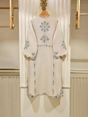 3 Piece- Pure Khaddi Silk Embroidered Suit S111475