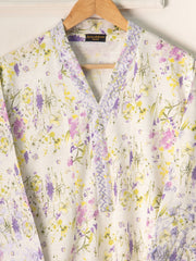 2 Piece - Embroidered Printed Khaddar Frock S110975