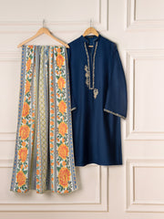 3 Piece- Pure Cotton Net Embroidered Suit S110928