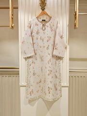 3 Piece - Pure Organza Embroidered Suit S111456
