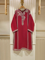 3 Piece - Pure Cotton Net Embroidered Suit S111341