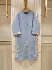 3 Piece - Pure Organza Embroidered Suit S111409