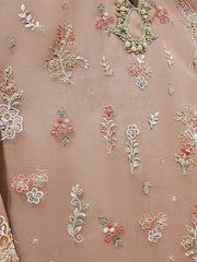 3 Piece - Pure Organza Embroidered Suit S111424
