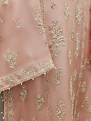 3 Piece - Pure Organza Embroidered Suit S111614