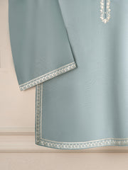 3 Piece- Pure Silk Net Embroidered Suit S111243