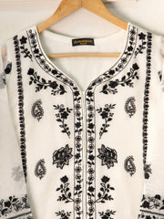 3 Piece- Pure Cotton Net Embroidered Suit S111205