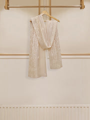 3 Piece - Pure Cotton Net Embroidered Suit S110076