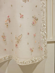 3 Piece - Pure Organza Embroidered Suit S111456