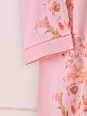 (Unstitched) Digital Printed Embroidered Cambric Shirt KJ-4444