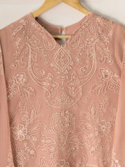 2 Piece- Pure Cotton Net Embroidered Suit S111072