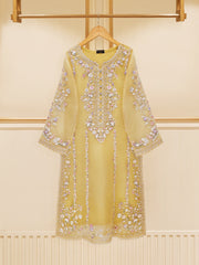3 Piece - Pure Organza Embroidered Suit S109447