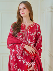 (Unstitched) 3 Piece - Pure Embroidered Cambric Suit FF-2155