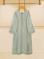 3 Piece - Pure Cotton Net Embroidered Suit S109501