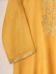 3 Piece- Pure Cotton Net Embroidered Suit S110742
