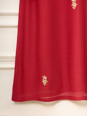 3 Piece - Pure Cotton Net Embroidered Suit S111325