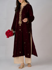 Embroidered Velvet Shirt S110330