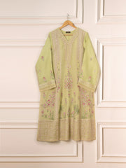 3 Piece - Pure Organza Embroidered Suit S111544