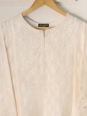 2 Piece - Embroidered Jacquard Frock S111038