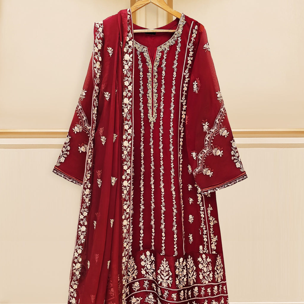 ZEB Pret Embroidered Chiffon 3 Piece Suit Rooh e Husn main image 1