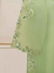 3 Piece - Pure Organza Embroidered Suit S110098