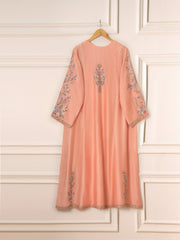 3 Piece- Pure Silk Net Embroidered Suit S111576