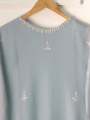 3 Piece- Pure Cotton Net Embroidered Suit S110945