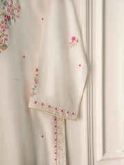 2 Piece- Pure Silk Net Embroidered Suit S110599