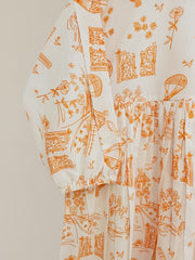 (Kids) Printed Cambric Frock KD-0037