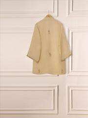 3 Piece - Pure Cotton Net Embroidered Suit S111286