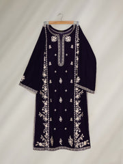 2 Piece- Embroidered Velvet Suit S110392