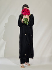 Embroidered Velvet Shirt S110365