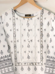2 Piece - Embroidered Printed Cambric Shirt S111208