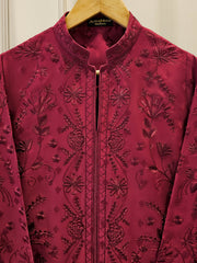 2 Piece - Embroidered Jacquard Suit S111621