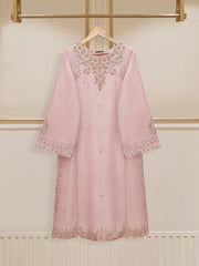 2 Piece- Pure Silk Net Embroidered Suit S110262