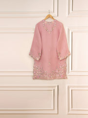 3 Piece - Pure Organza Embroidered Suit S111498