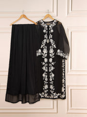 3 Piece - Pure Organza Embroidered Suit S111524