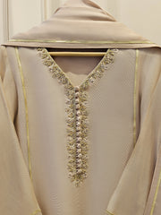 3 Piece - Pure Embroidered Cotton Net Suit S111634