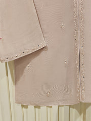 3 Piece - Pure Cotton Net Embroidered Suit S111421