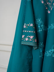(Unstitched) 2 Piece - Embroidered Cambric Suit KJ4185