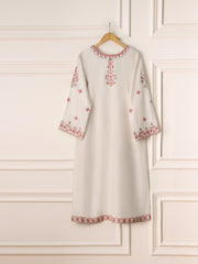 2 Piece- Pure Silk Net Embroidered Suit S110837