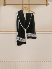 3 Piece - Pure Cotton Net Embroidered Suit S109615